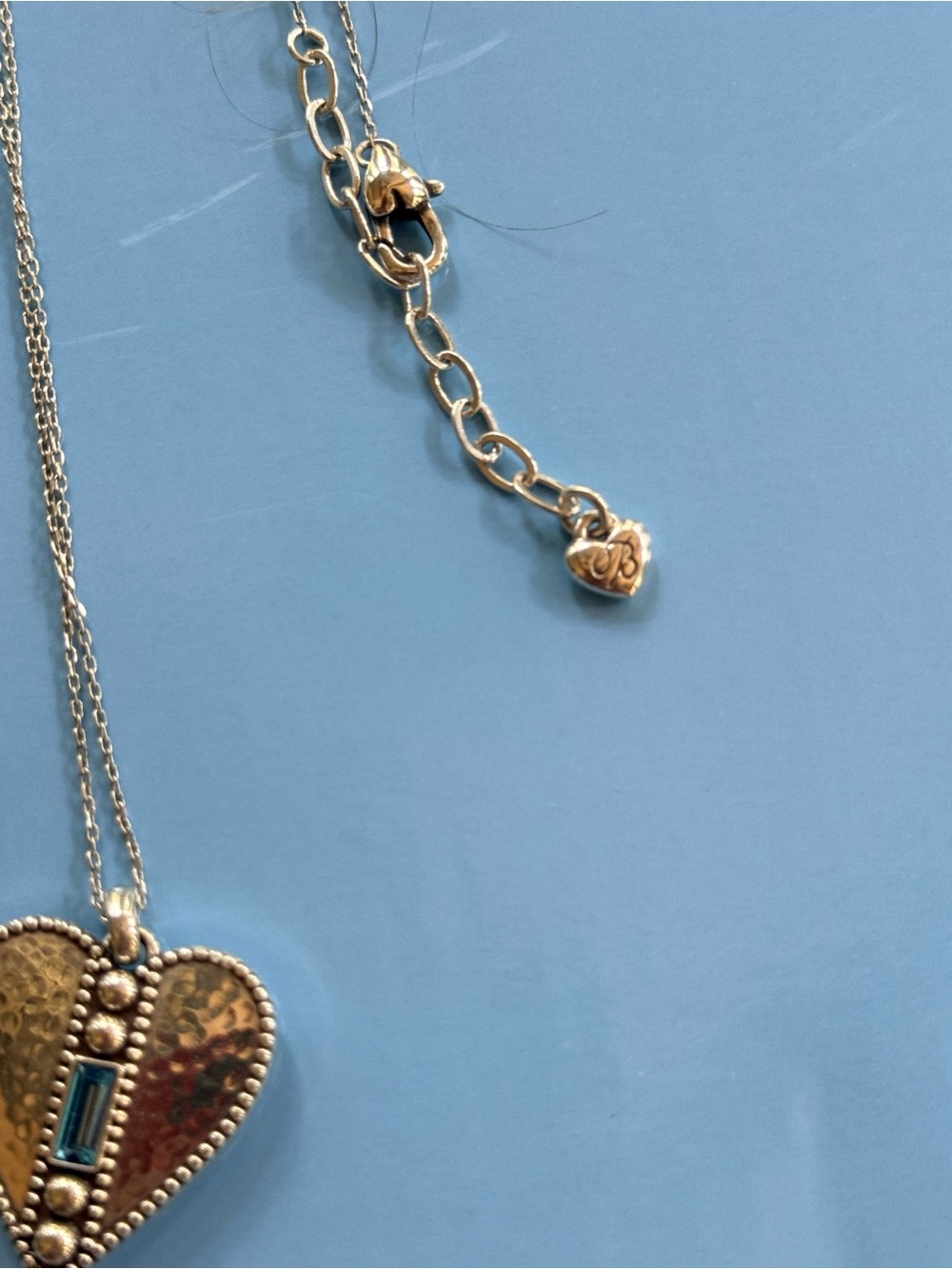 Brighton NWOT Pretty Tough Gem Heart Necklace. Adjustable Length. Silver plated - Picture 11 of 15